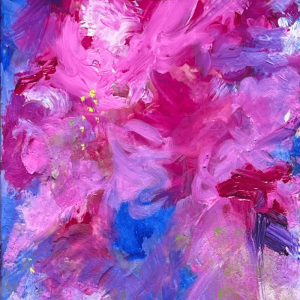 "Free to Be Me—Finally" Encaustic (New Zealand beeswax) and oil abstract painting by Cassandra Gaisford