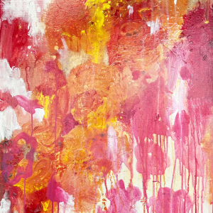 abstract botanical floral painting by Cassandra Gaisford