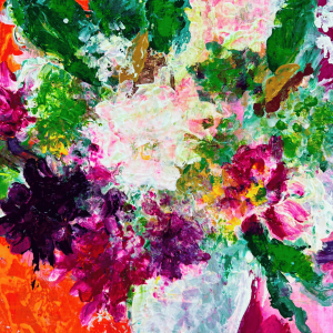Blooming Joy Abstract Artwork By Cassandra Gaisford