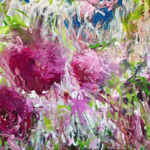 Vibrance contemporary abstract botancial artwork by Cassandra gaisford